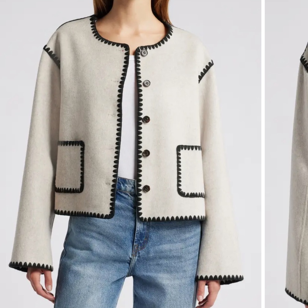 Rails Melanie Embroidered Detail Wool Jacket
